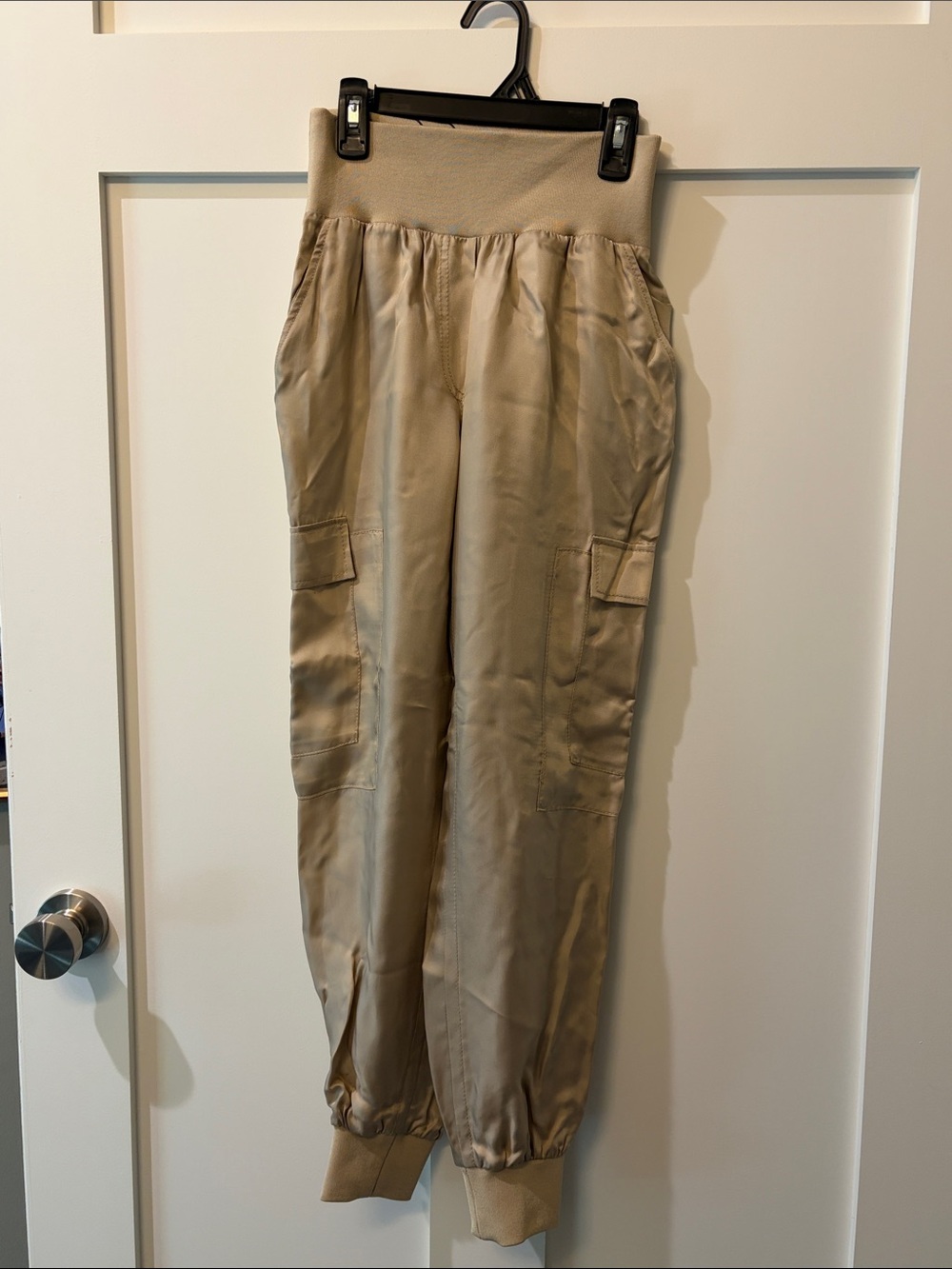 cinq a sept Giles Pant Khaki Elastic Waist Cargo